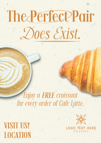 Perfect Coffee Croissant Poster Image Preview