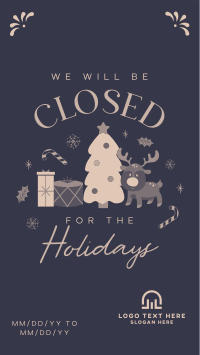 Closed for the Holidays YouTube Short Design