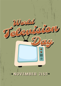 Retro TV Day Poster Design