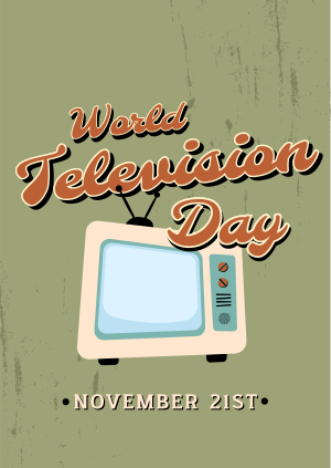 Retro TV Day Poster Image Preview