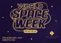 Y2K Space Week Postcard Design