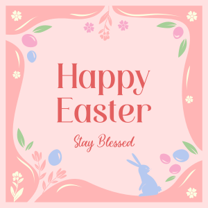 Blessed Easter Greeting Instagram post Image Preview