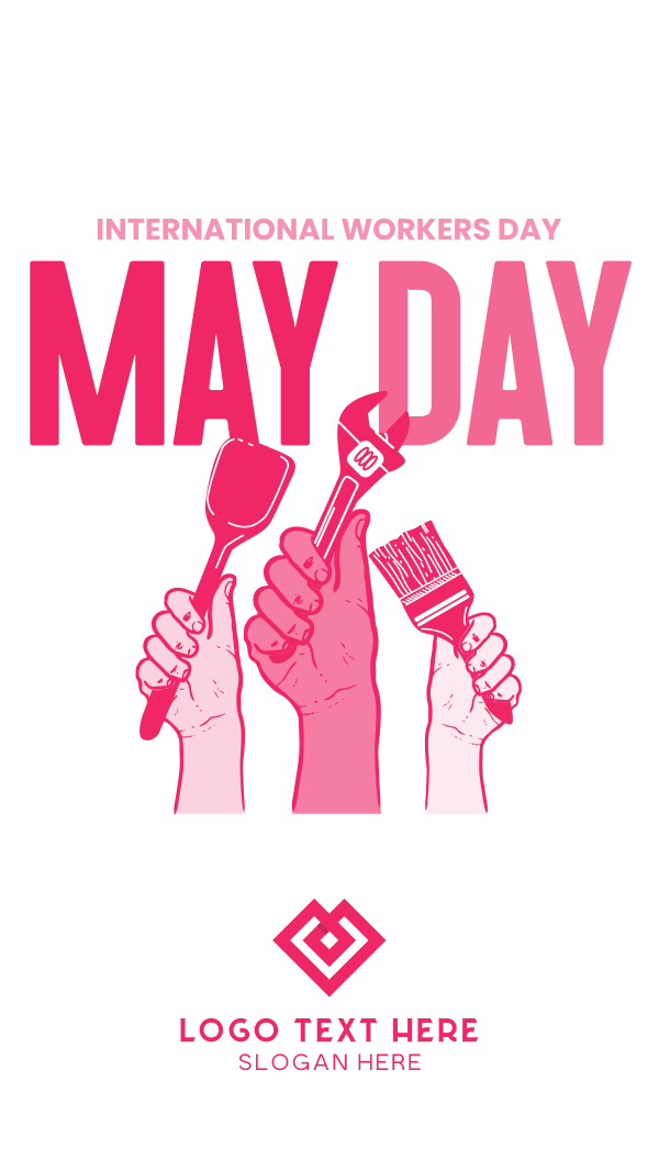 Celebrate Our Heroes on May Day Facebook Story Design