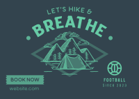 Book a Camping Tour Postcard Design