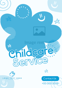 Doodle Childcare Service Poster Design
