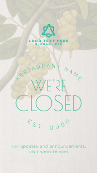 Rustic Closed Restaurant Instagram Story Preview