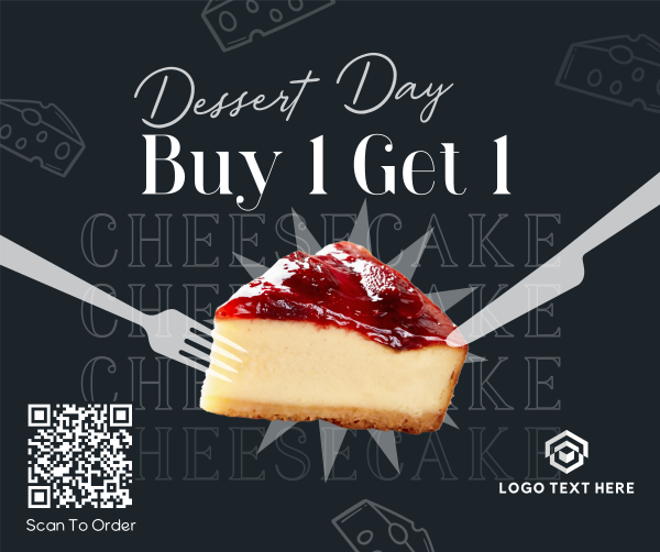 Cheesy Cheesecake Facebook Post Design