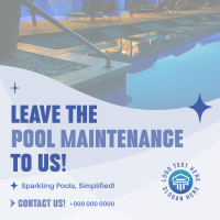 Pool Maintenance Service Linkedin Post Design