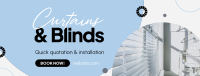 Curtains & Blinds Installation Facebook Cover Design
