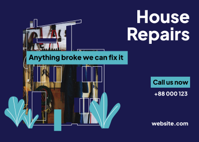 House Repairs Postcard Image Preview
