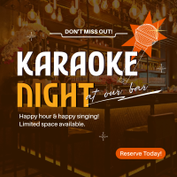 Reserve Karaoke Bar Instagram Post Design