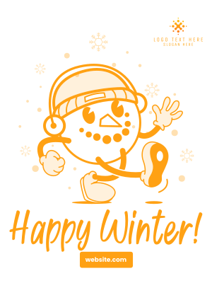 Snowman Mascot Flyer Image Preview