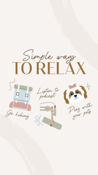 Cute Relaxation Tips Facebook Story Design