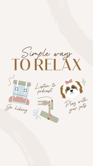 Cute Relaxation Tips Facebook story Image Preview