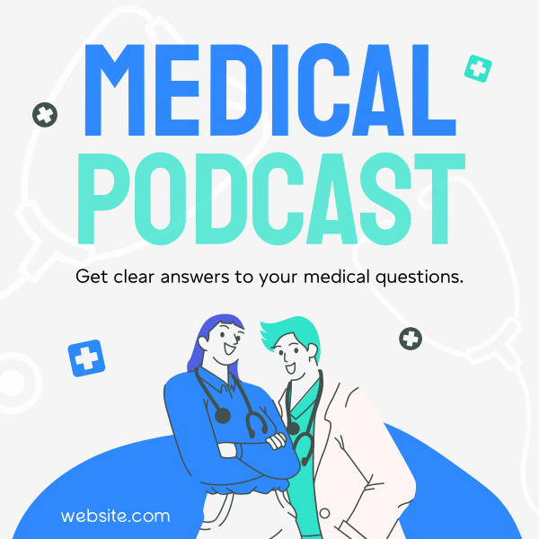 Podcast Medical Instagram Post Design