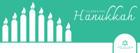 Celebrating Hanukkah Candles Facebook Cover Design