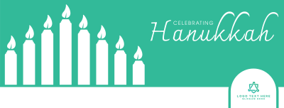 Celebrating Hanukkah Candles Facebook cover Image Preview