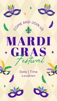 Mardi Gras Festival Facebook story Image Preview