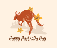 Kangaroo Australia Day Facebook Post Design