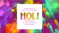 Holi Rays Facebook Event Cover Design