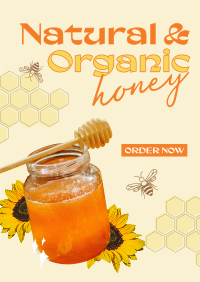 Delicious Organic Pure Honey Poster Design