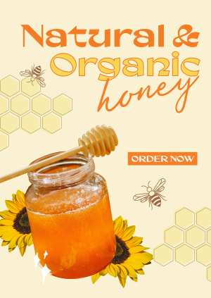 Delicious Organic Pure Honey Poster Image Preview