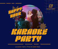 Karaoke Party Hours Facebook Post Design