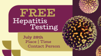 Geometrical Hepatitis Testing Facebook Event Cover Design