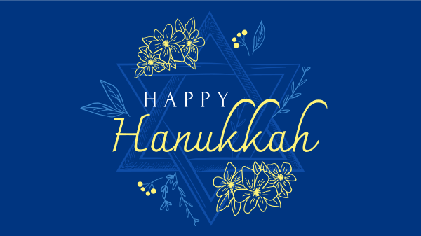 Hanukkah Star Greeting Facebook Event Cover Design Image Preview