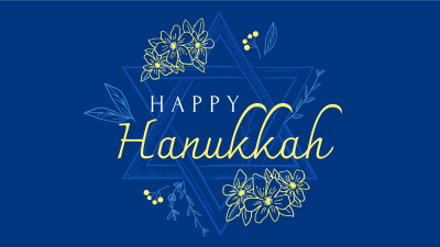 Hanukkah Star Greeting Facebook event cover Image Preview