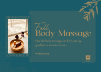 Luxe Body Massage Postcard Design