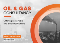 Oil and Gas Consultancy Postcard Design