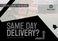 Reliable Delivery Courier Postcard Image Preview