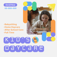 Kid's Daycare Services Instagram Post Design