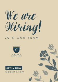 Floral Hiring Poster Image Preview