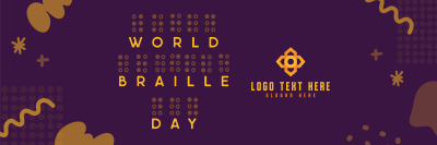 Braille Day Doodle Twitter header (cover) Image Preview