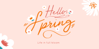 Hello Spring Greeting Twitter post Image Preview