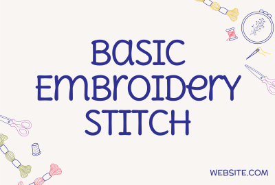 Cute Embroidery Shop Pinterest board cover Image Preview