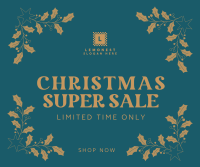 Christmas Super Sale Facebook Post Design