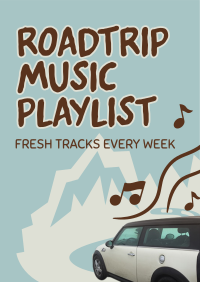 Roadtrip Music Playlist Flyer Design