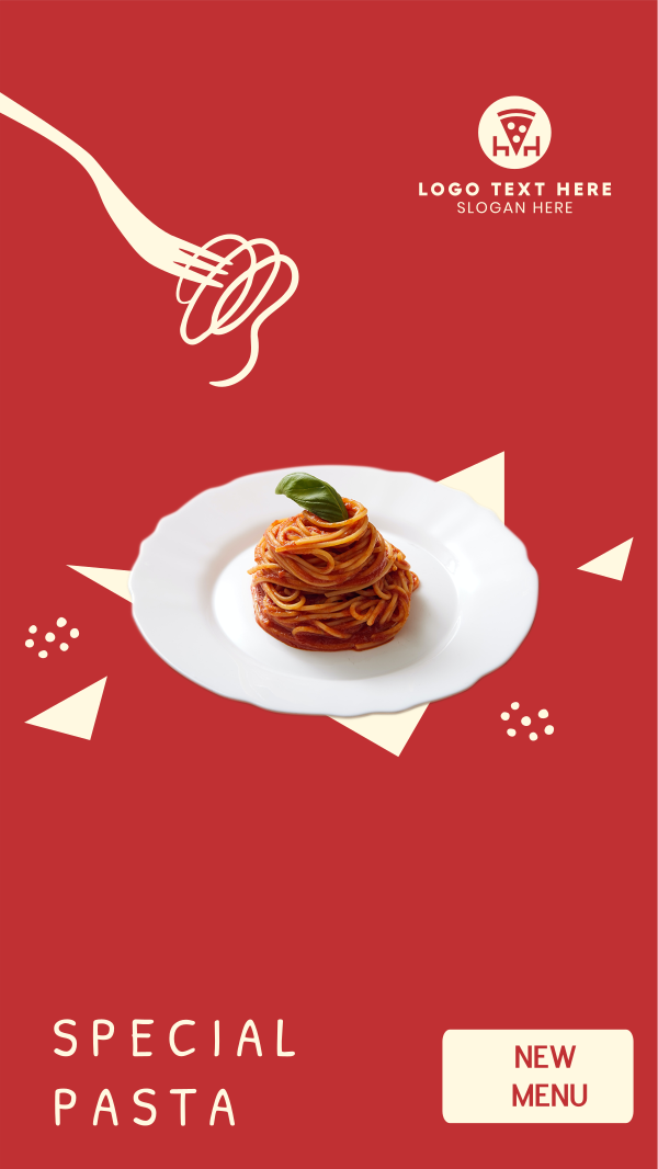 New Pasta Menu  Instagram Story Design Image Preview