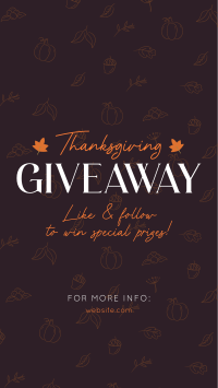 Thanksgiving Day Giveaway Instagram Reel Preview