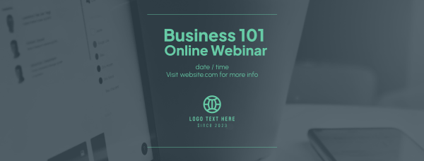 Business 101 Webinar Facebook Cover Design Image Preview