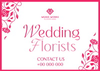 Elegant Wedding Florist Postcard Image Preview