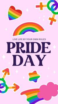 Pride Day Stickers TikTok Video Design
