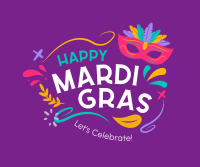 Mardi Gras Mask Facebook post Image Preview