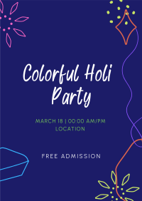 Holi Party Poster Image Preview