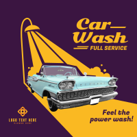 Car Wash Retro Instagram Post Design