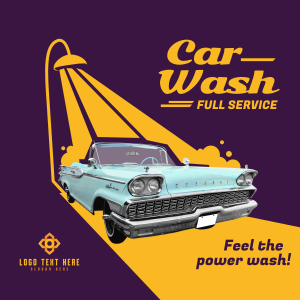 Car Wash Retro Instagram post Image Preview