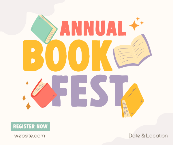 Annual Book Event Facebook Post Design